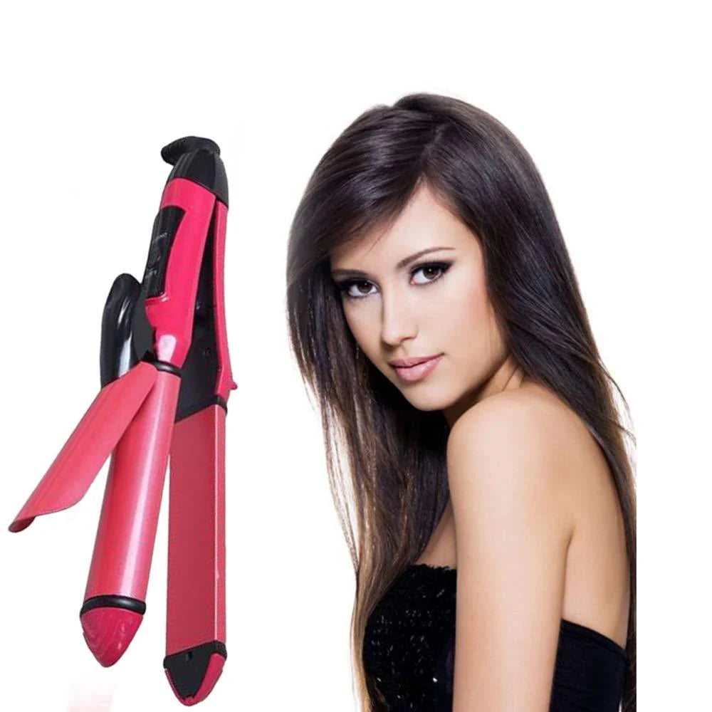 2 in 1 Hair Straightener and Curler Machine For Women