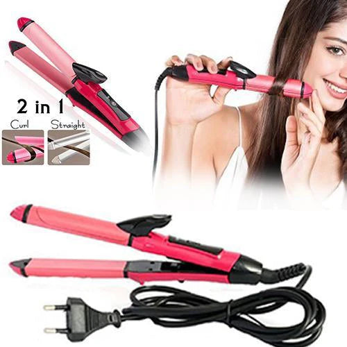 2 in 1 Hair Straightener and Curler Machine For Women