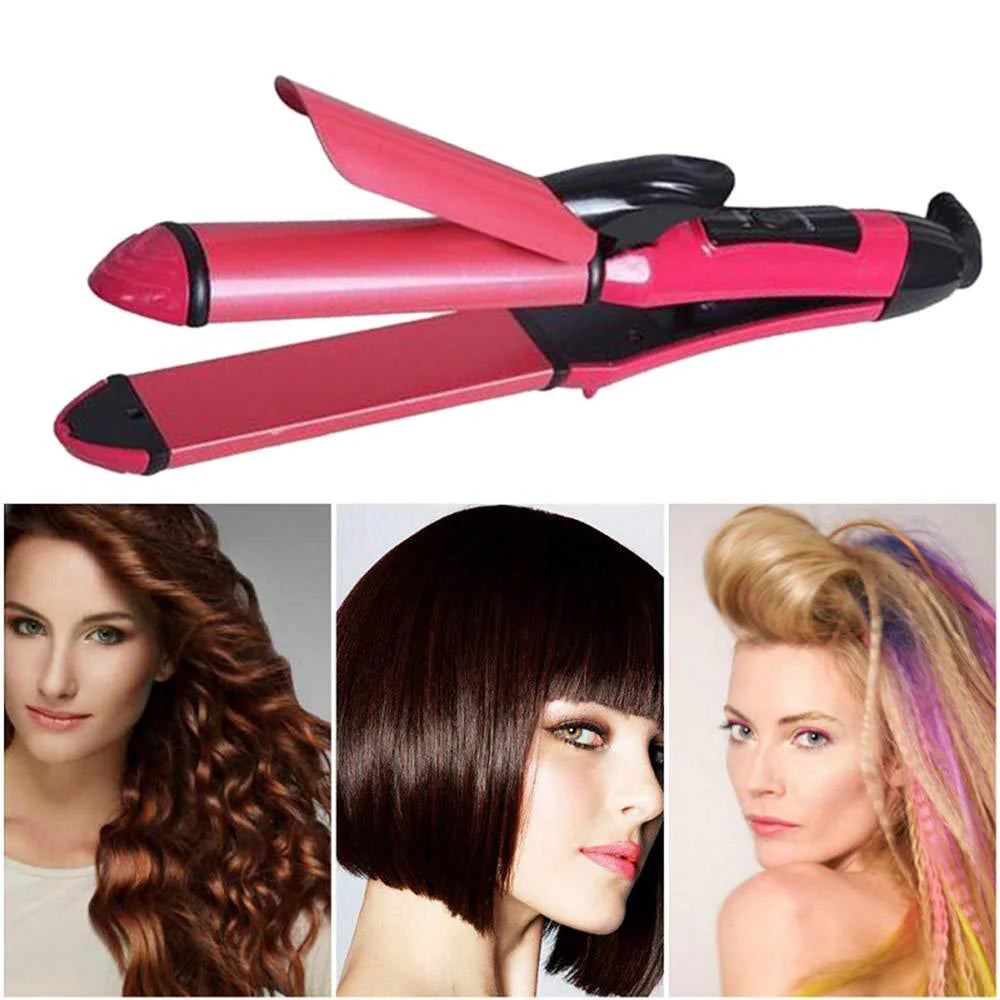 2 in 1 Hair Straightener and Curler Machine For Women